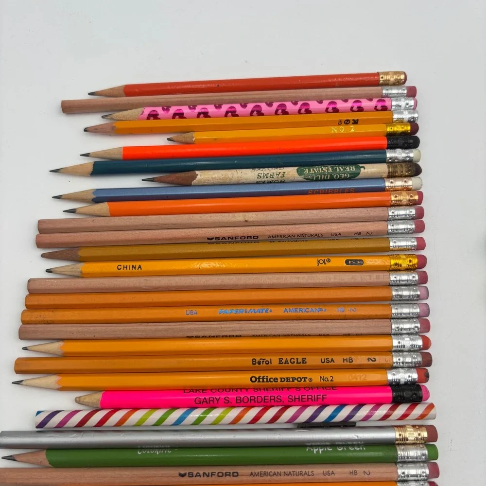 Mixed Pencil and Eraser Lot 105pc Multicolor Good Smencils Sanford Paper Mate
